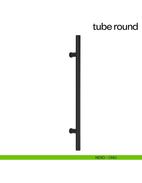 Maniglione per porta Tube Round dnd Handles singolo nero