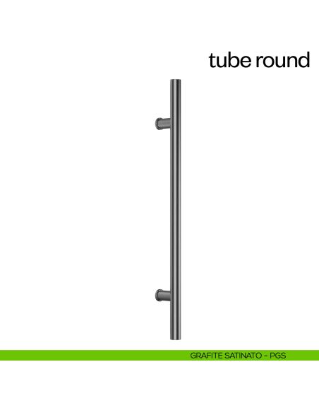 Maniglione per porta Tube Round dnd Handles singolo grafite satinato