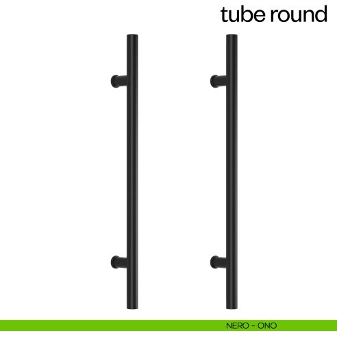 Maniglione per porta Tube Round dnd Handles accoppiato nero