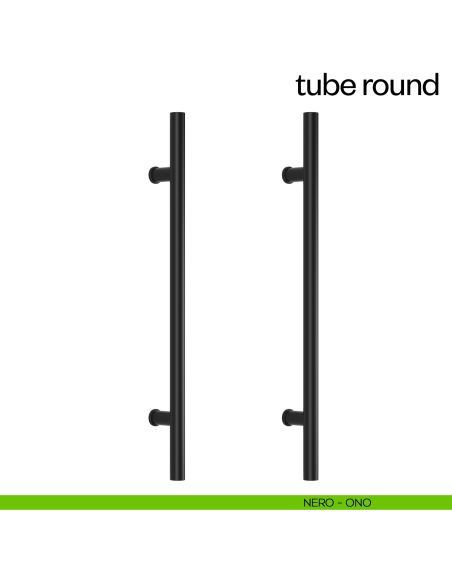 Maniglione per porta Tube Round dnd Handles accoppiato nero