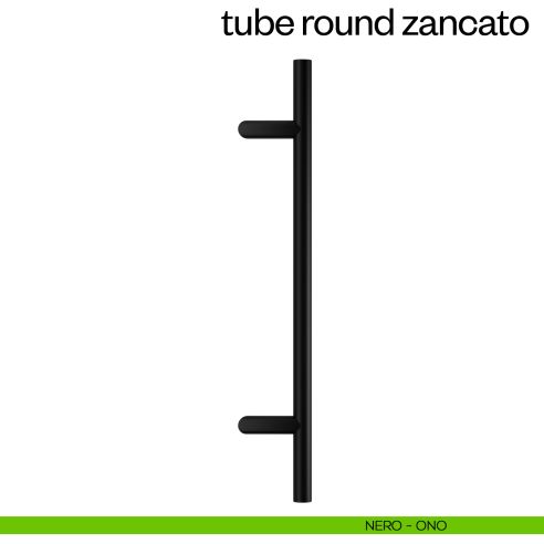 Maniglione per porta Tube Round Zancato dnd Handles singolo nero