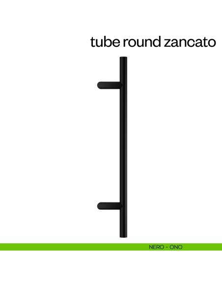 Maniglione per porta Tube Round Zancato dnd Handles singolo nero