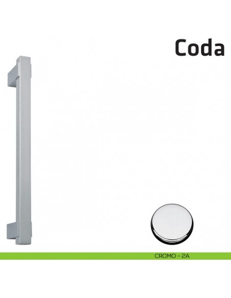 Maniglione per porta Coda Comit accoppiato 340 mm cromo lucido