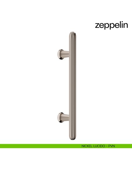 Maniglione per porta dnd handles Zeppelin singolo nickel lucido