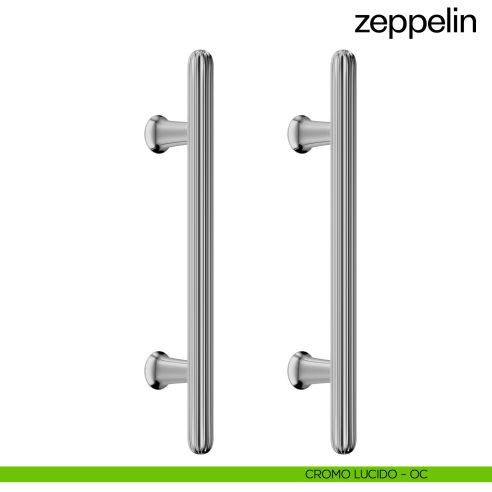 Maniglione per porta dnd handles Zeppelin accoppiato cromo lucido