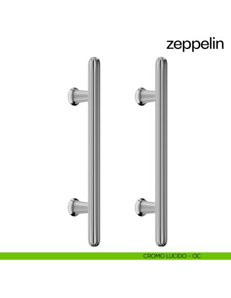 Maniglione per porta dnd handles Zeppelin accoppiato cromo lucido