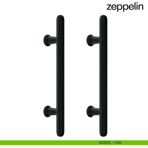 Maniglione per porta dnd handles Zeppelin accoppiato verde