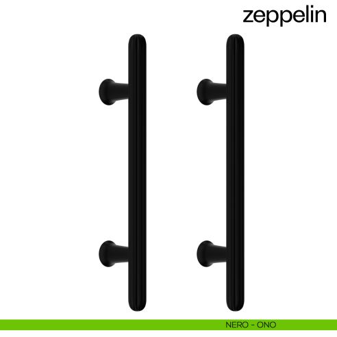 Maniglione per porta dnd handles Zeppelin accoppiato nero