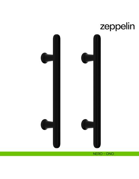 Maniglione per porta dnd handles Zeppelin accoppiato nero