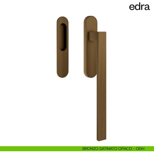 Maniglione per alzante scorrevole Edra dnd Handles singolo bronzo satinato opaco