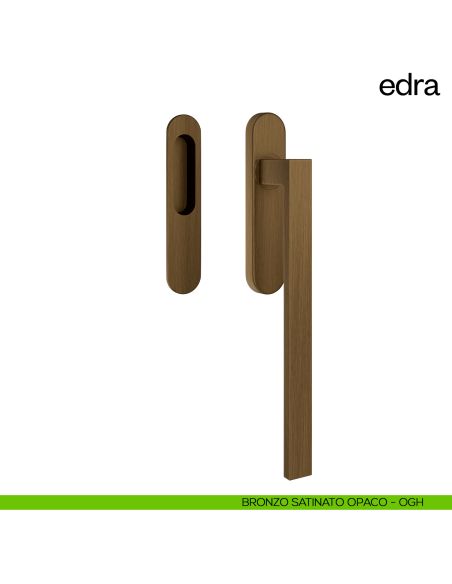 Maniglione per alzante scorrevole Edra dnd Handles singolo bronzo satinato opaco