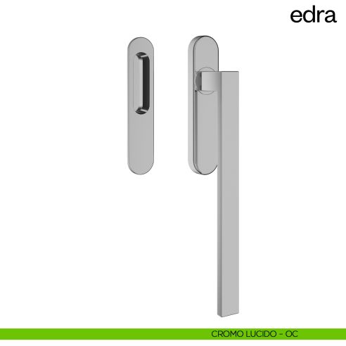 Maniglione per alzante scorrevole Edra dnd Handles singolo cromo lucido