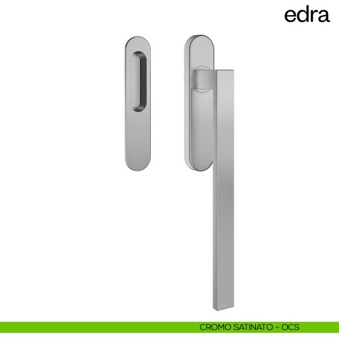 Maniglione per alzante scorrevole Edra dnd Handles singolo cromo satinato