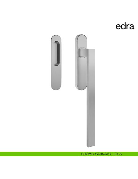 Maniglione per alzante scorrevole Edra dnd Handles singolo cromo satinato