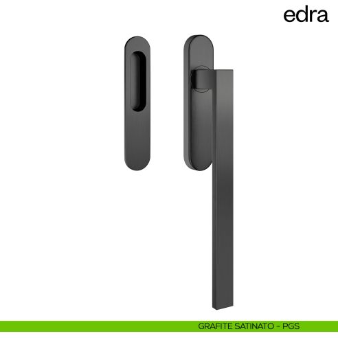 Maniglione per alzante scorrevole Edra dnd Handles singolo grafite satinato