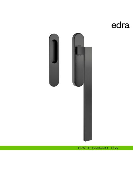 Maniglione per alzante scorrevole Edra dnd Handles singolo grafite satinato