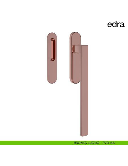 Maniglione per alzante scorrevole Edra dnd Handles singolo bronzo lucido