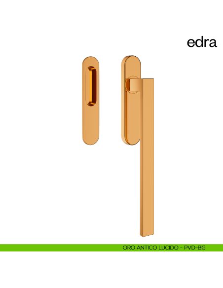 Maniglione per alzante scorrevole Edra dnd Handles singolo oro antico lucido