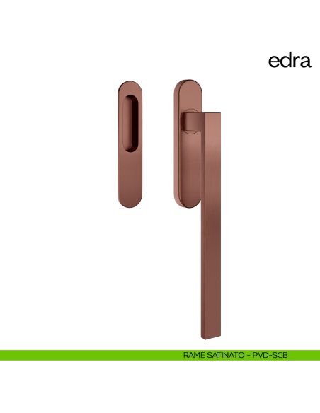 Maniglione per alzante scorrevole Edra dnd Handles singolo rame satinato