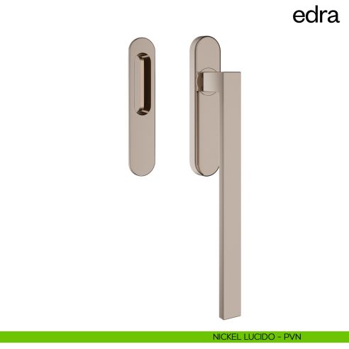 Maniglione per alzante scorrevole Edra dnd Handles singolo nickel lucido