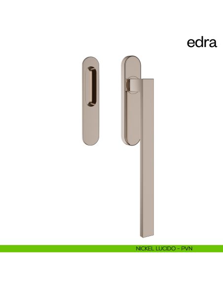 Maniglione per alzante scorrevole Edra dnd Handles singolo nickel lucido