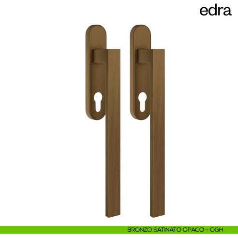 Maniglione per alzante scorrevole Edra dnd Handles accoppiato bronzo satinato opaco