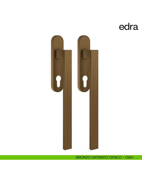 Maniglione per alzante scorrevole Edra dnd Handles accoppiato bronzo satinato opaco