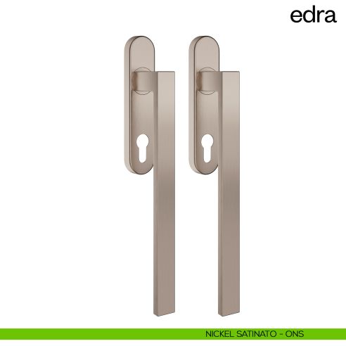 Maniglione per alzante scorrevole Edra dnd Handles accoppiato nickel satinato