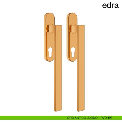 Maniglione per alzante scorrevole Edra dnd Handles accoppiato oro antico lucido
