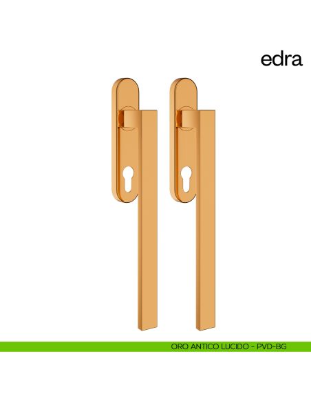 Maniglione per alzante scorrevole Edra dnd Handles accoppiato oro antico lucido