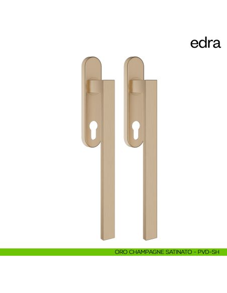 Maniglione per alzante scorrevole Edra dnd Handles accoppiato oro champagne satinato