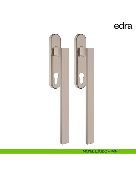 Maniglione per alzante scorrevole Edra dnd Handles accoppiato nickel lucido
