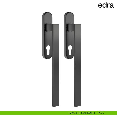 Maniglione per alzante scorrevole Edra dnd Handles accoppiato grafite satinato