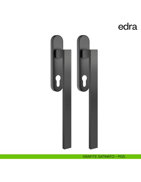 Maniglione per alzante scorrevole Edra dnd Handles accoppiato grafite satinato