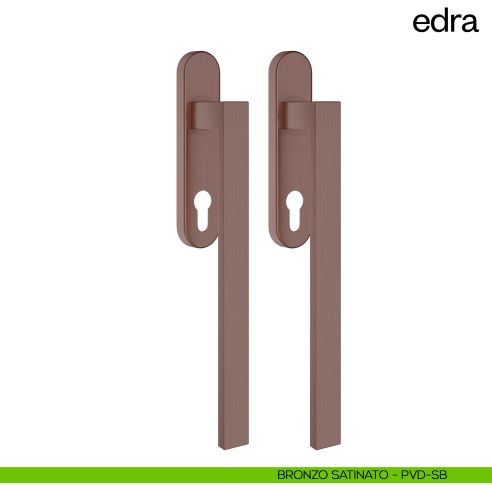 Maniglione per alzante scorrevole Edra dnd Handles accoppiato bronzo satinato