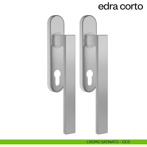 Maniglione per alzante scorrevole Edra Corto dnd Handles accoppiato cromo satinato
