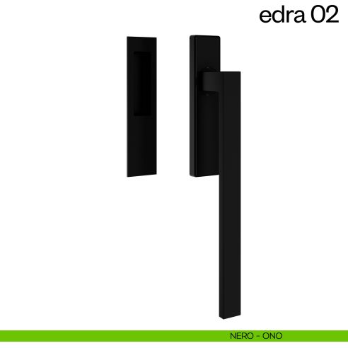 Maniglione per alzante scorrevole Edra 02 dnd Handles singolo nero