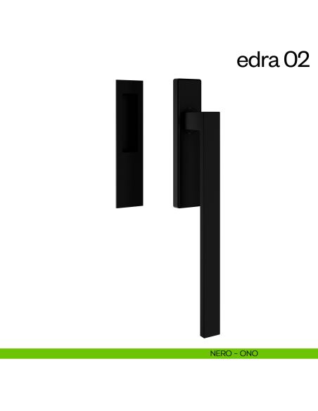 Maniglione per alzante scorrevole Edra 02 dnd Handles singolo nero