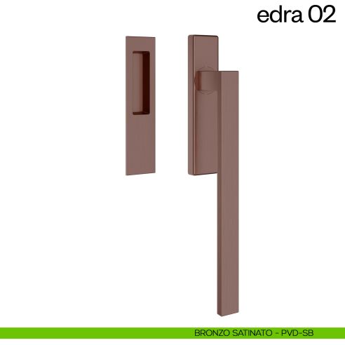 Maniglione per alzante scorrevole Edra 02 dnd Handles singolo bronzo satinato