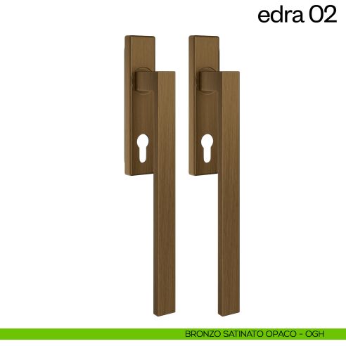 Maniglione per alzante scorrevole Edra 02 dnd Handles accoppiato bronzo satinato opaco