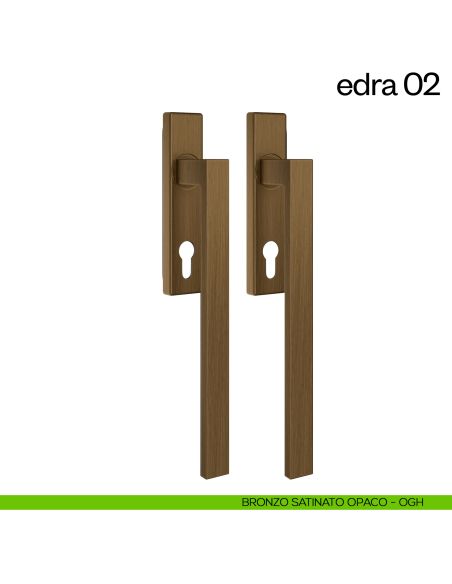 Maniglione per alzante scorrevole Edra 02 dnd Handles accoppiato bronzo satinato opaco