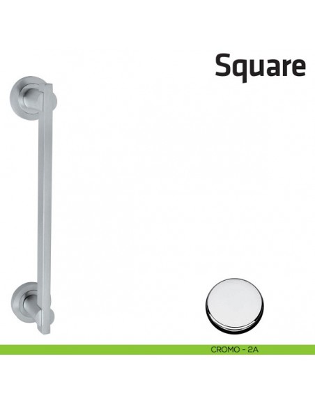 Maniglione per porta Square Comit singolo 348 mm cromo lucido