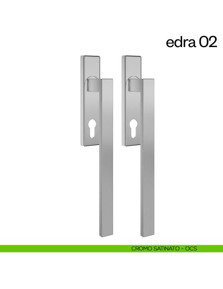 Maniglione per alzante scorrevole Edra 02 dnd Handles accoppiato cromo satinato