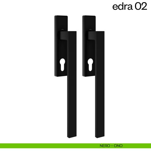 Maniglione per alzante scorrevole Edra 02 dnd Handles accoppiato nero