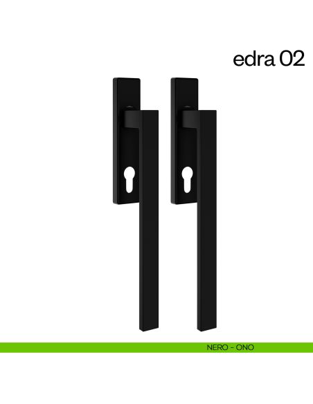 Maniglione per alzante scorrevole Edra 02 dnd Handles accoppiato nero