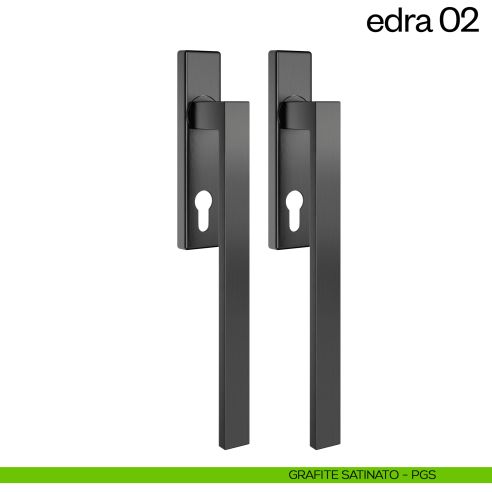 Maniglione per alzante scorrevole Edra 02 dnd Handles accoppiato grafite satinato