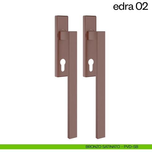 Maniglione per alzante scorrevole Edra 02 dnd Handles accoppiato bronzo satinato