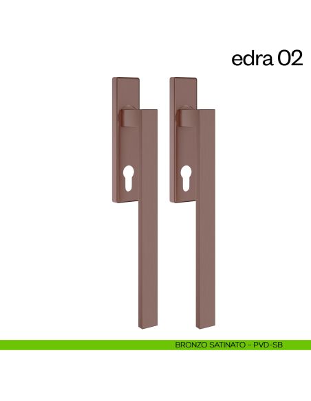 Maniglione per alzante scorrevole Edra 02 dnd Handles accoppiato bronzo satinato
