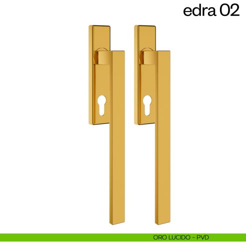 Maniglione per alzante scorrevole Edra 02 dnd Handles accoppiato oro lucido