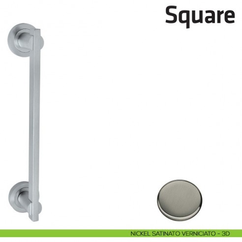 Maniglione per porta Square Comit singolo 348 mm nickel satinato verniciato